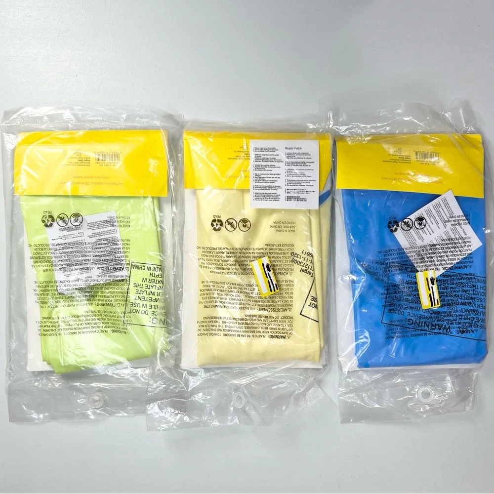 Lot Of 3 New Sun Squad Inflatable 31” Swim Tube Ice Cream Cone, Flower, Stripe - Picture 5 of 6